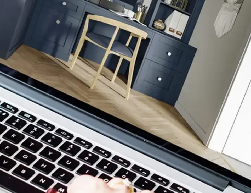 a hand on a keyboard