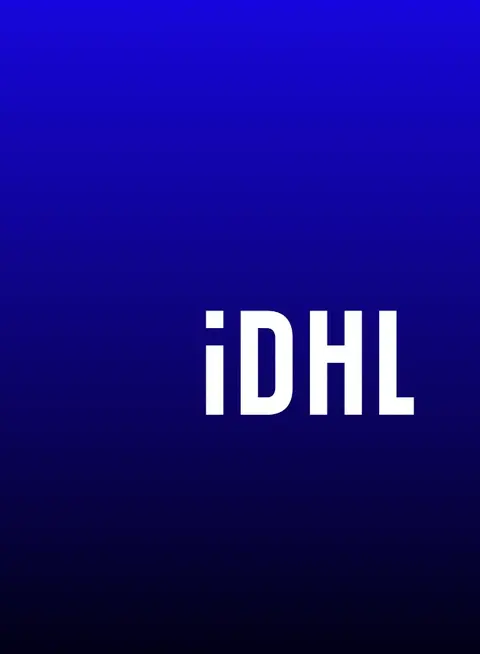 a blue and white logo