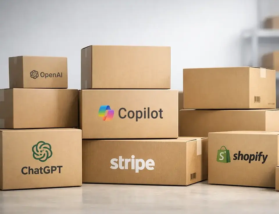 a group of boxes stacked on top of each other