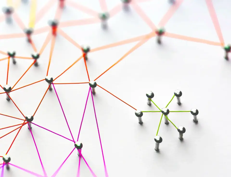 a group of pins connected to each other
