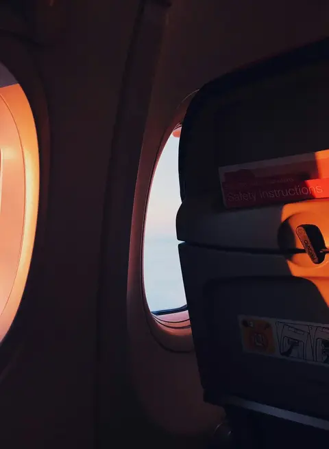 a window of an airplane