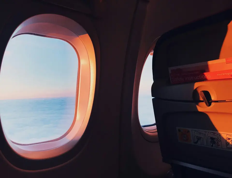 a window of an airplane