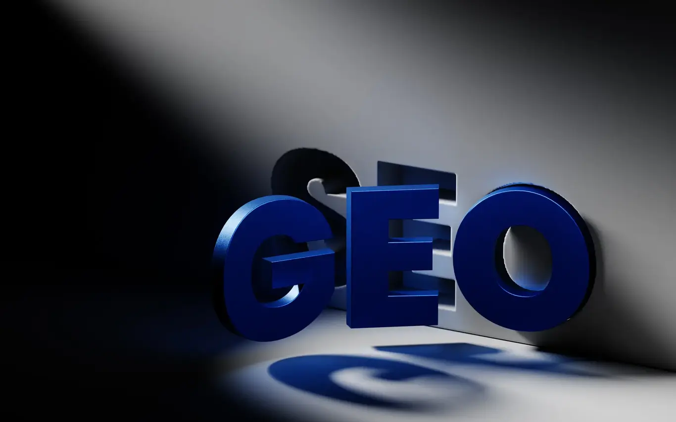blue letters on a white surface