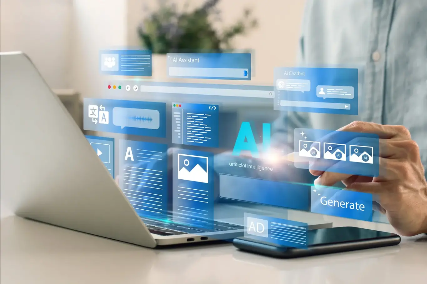 a person using a laptop