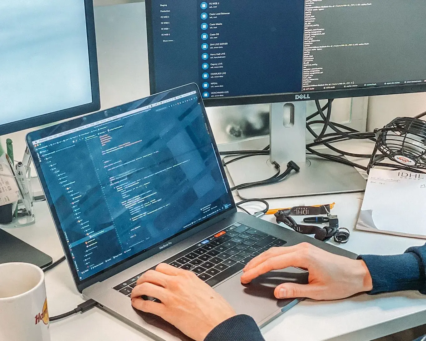 a person using a laptop