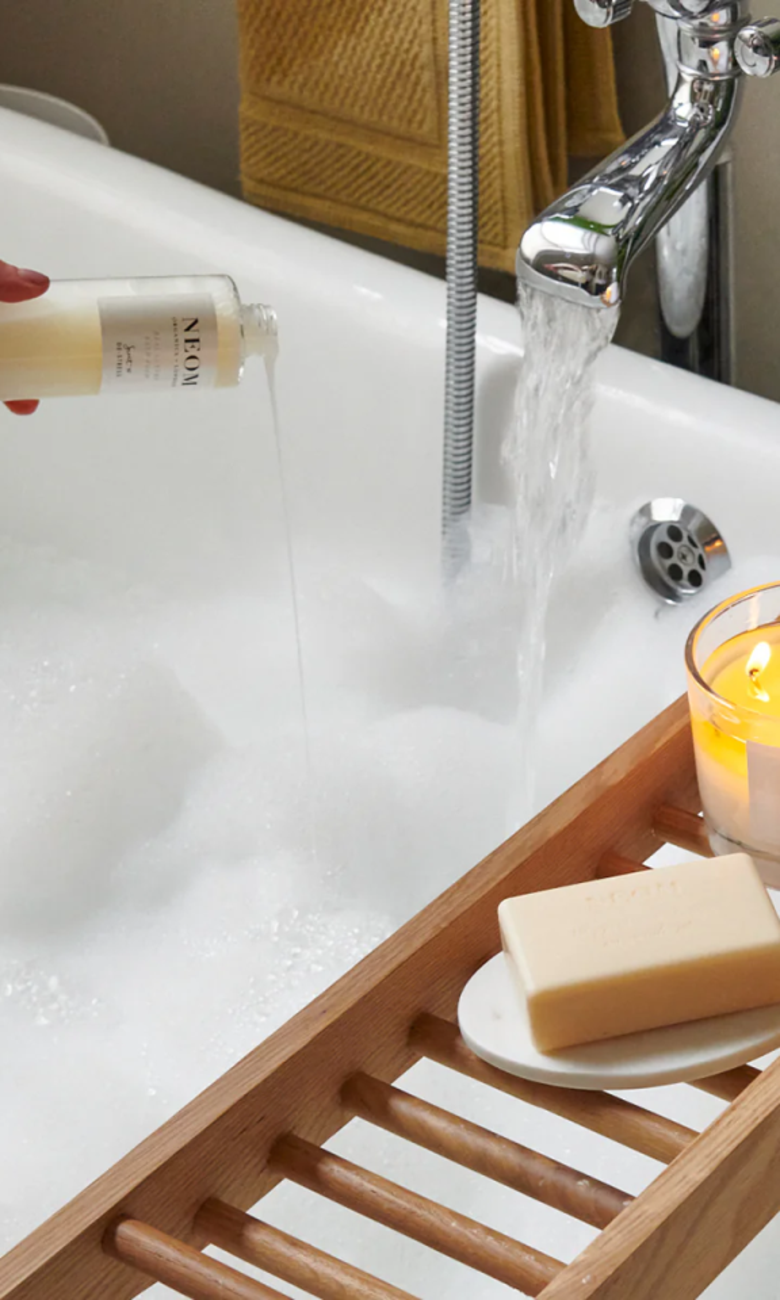 NEOM candle and bubble bath