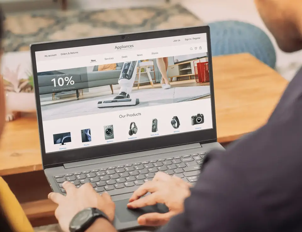 a person using a laptop