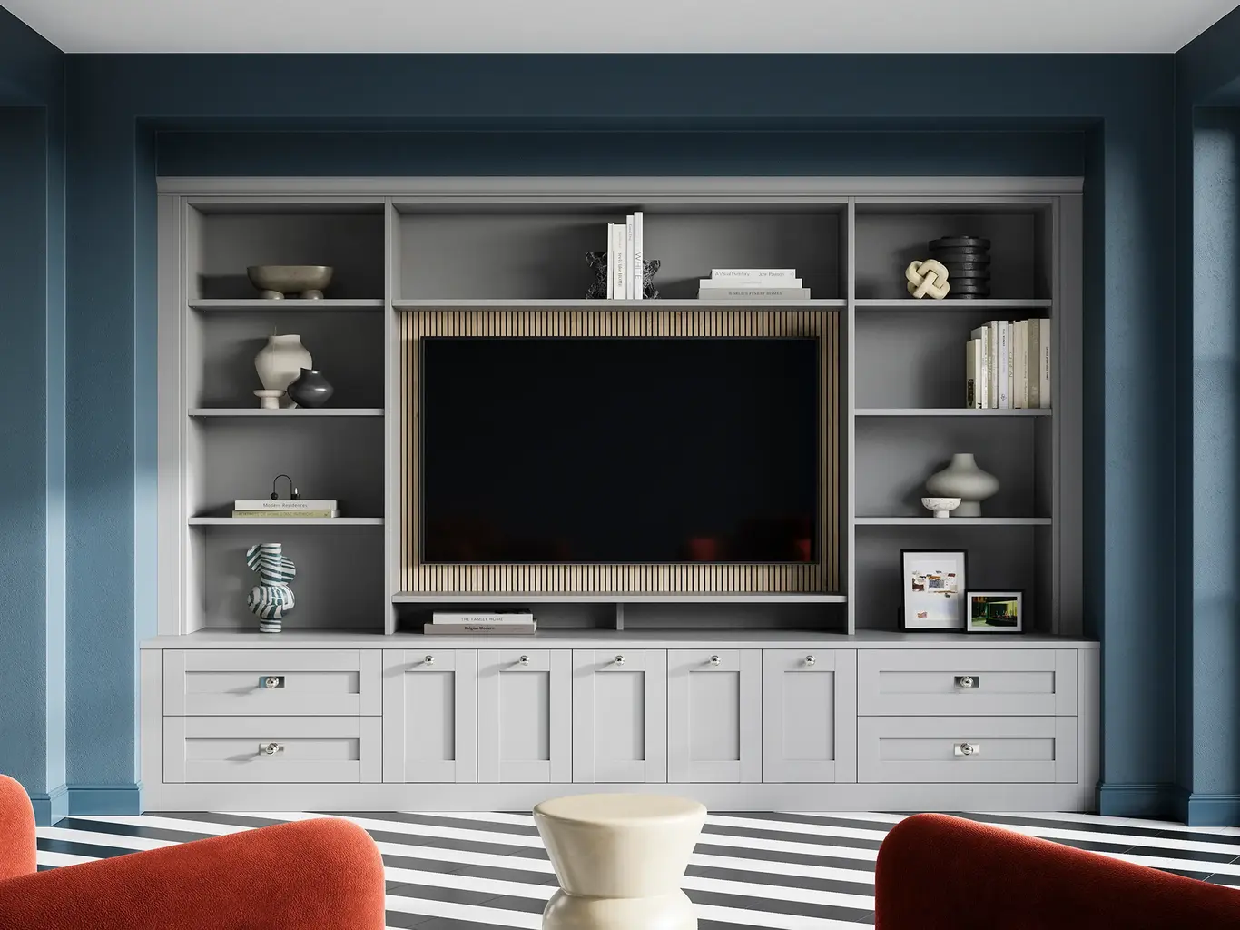 a tv in a room