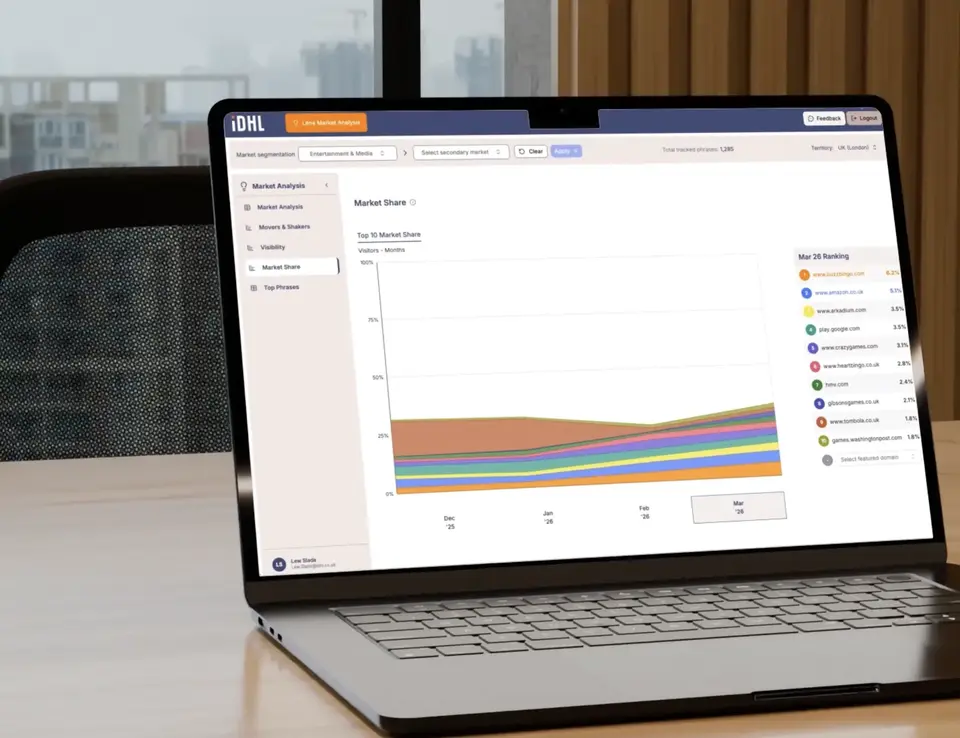 a laptop displaying a graph on the screen