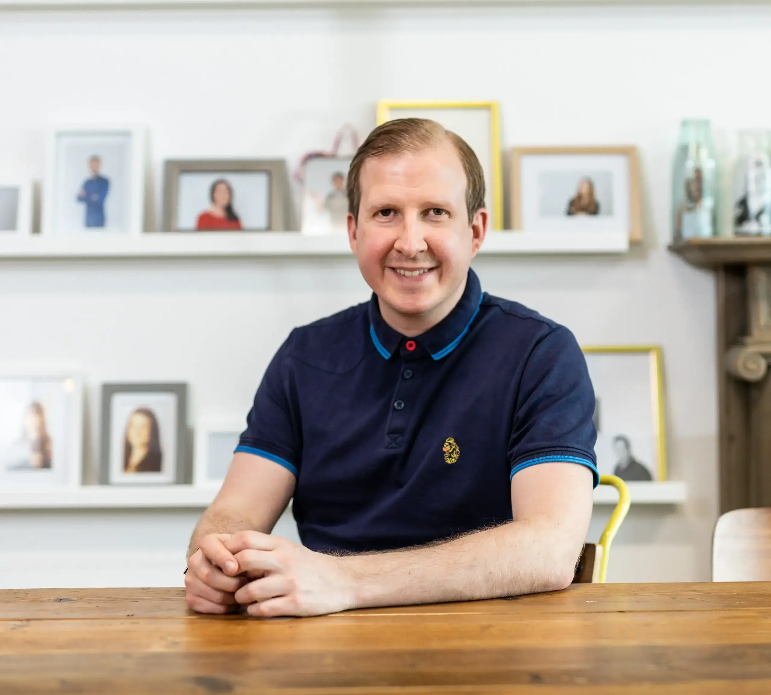 a man sitting at a table