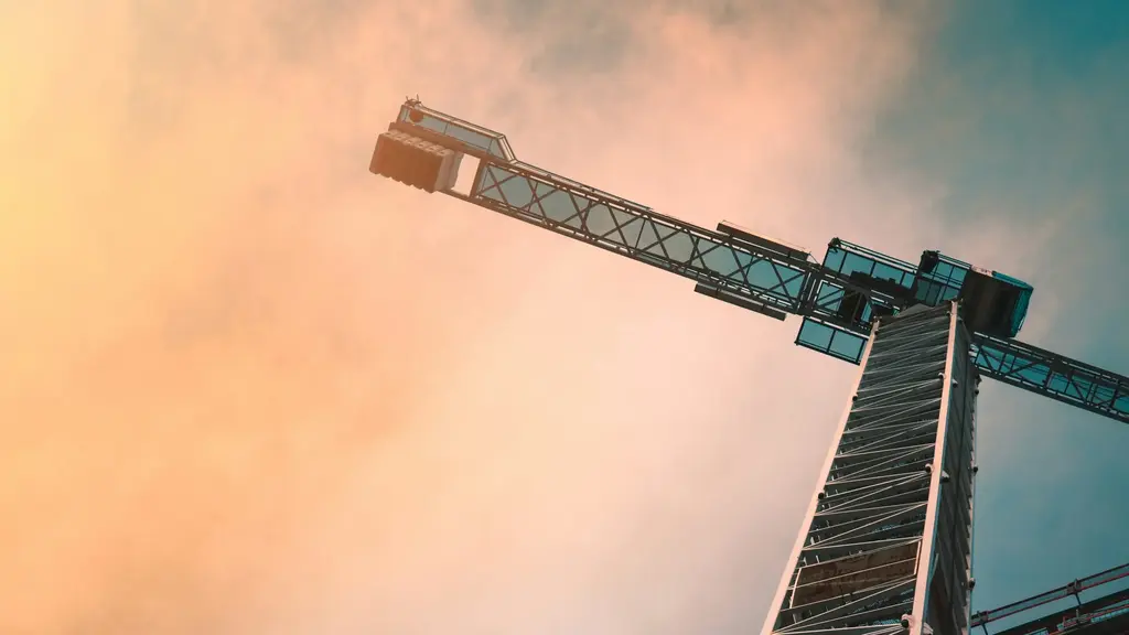a crane on a building