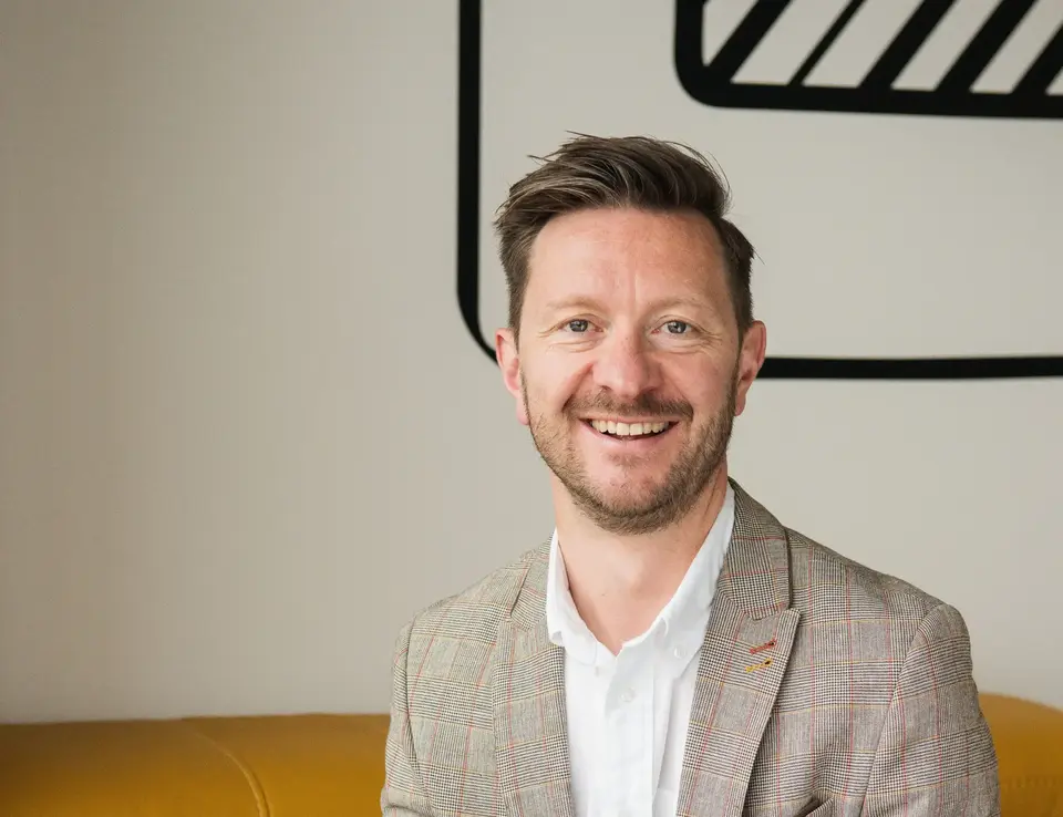 a man sitting on a couch