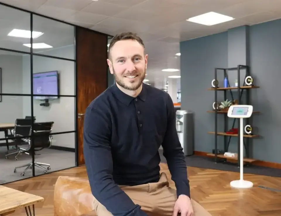 a man sitting on a chair