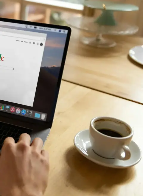 a person using a laptop