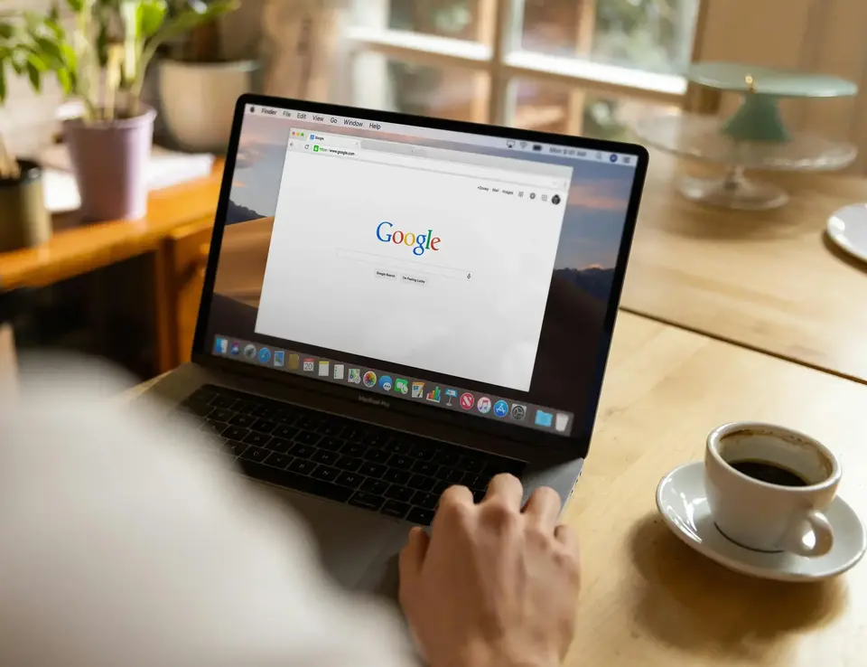 a person using a laptop