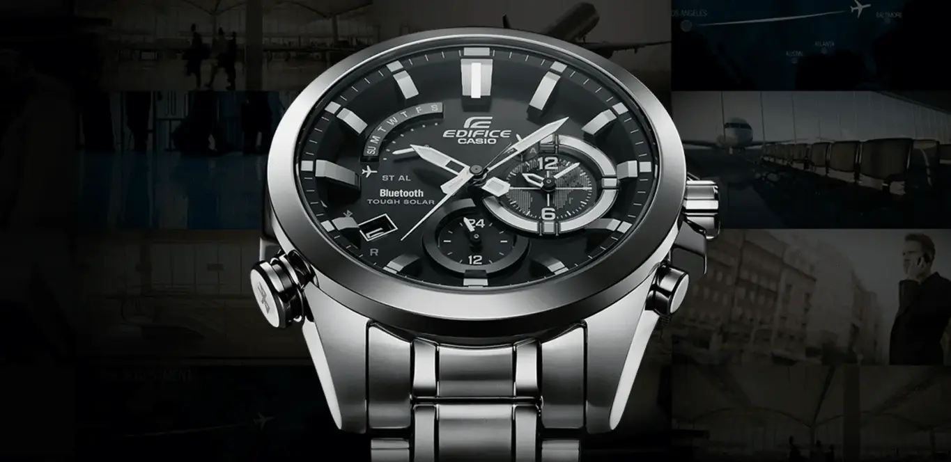 a close up of a watch