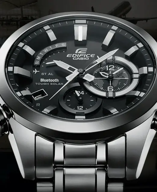 a close up of a watch