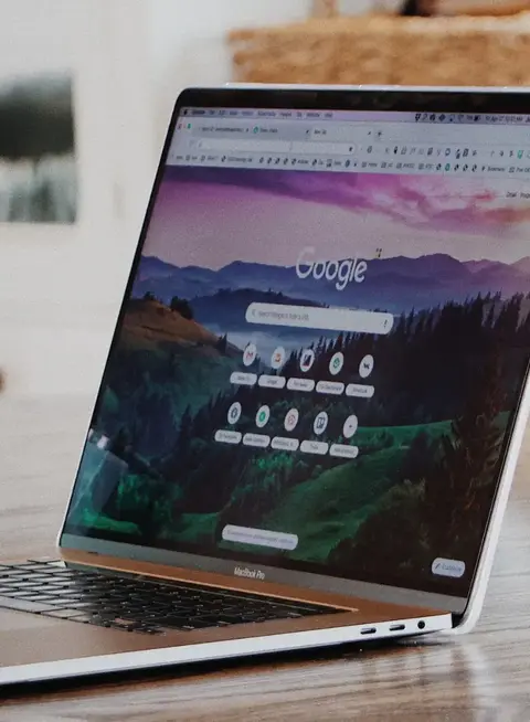a laptop on a table