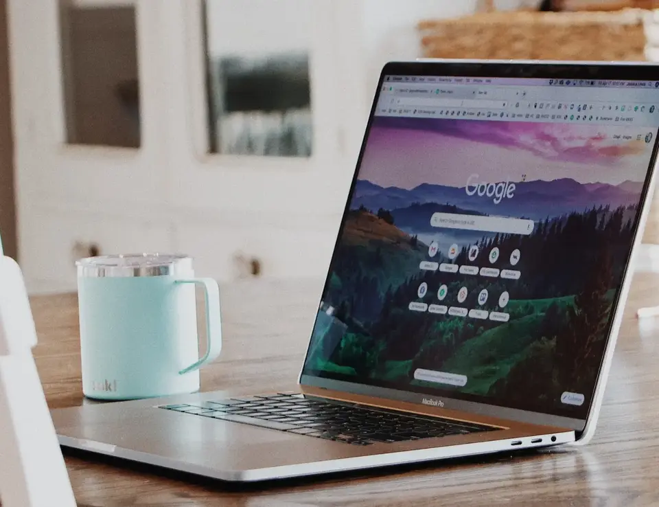 a laptop on a table