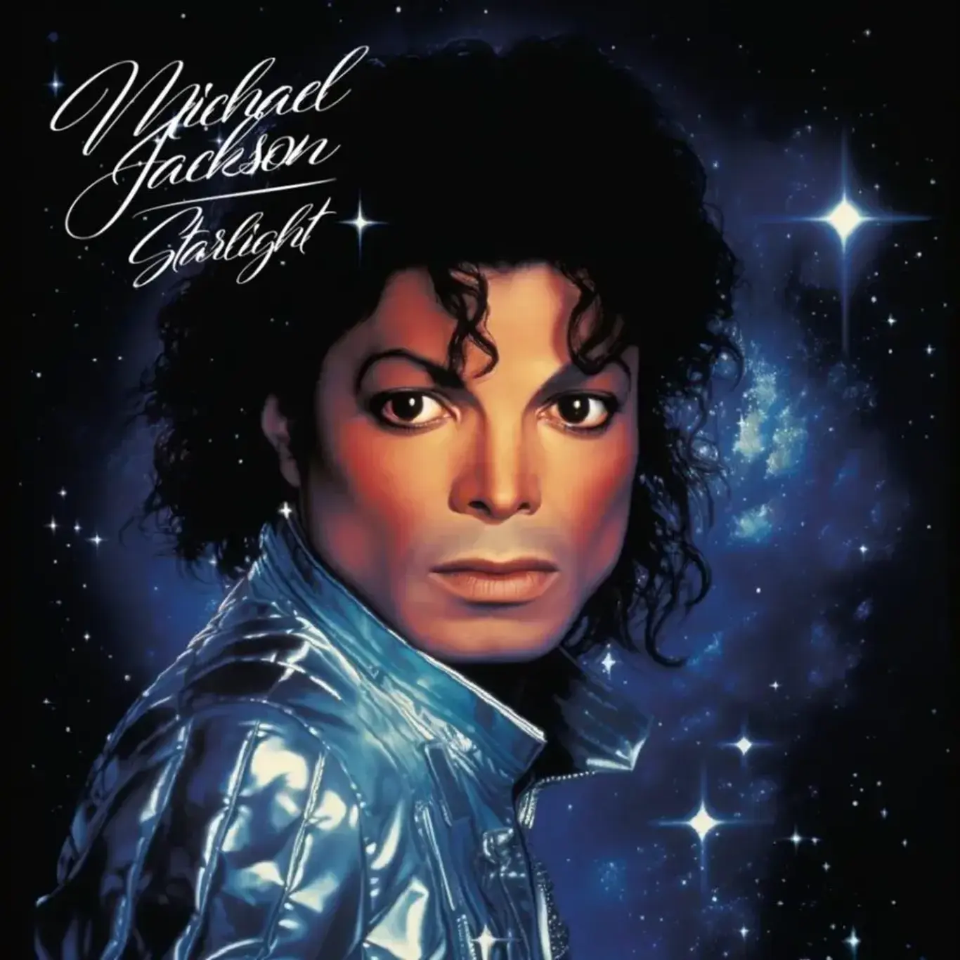 a man with curly hair and a blue jacket