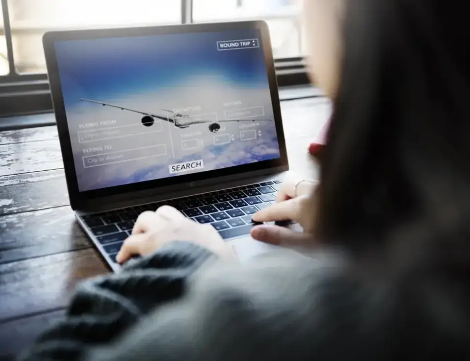 a person using a laptop