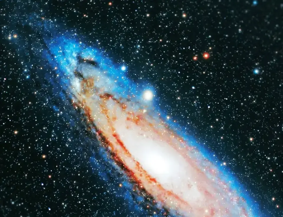 a galaxy in space with stars