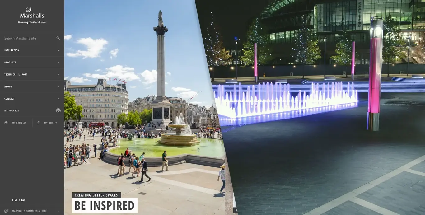 a collage of a fountain and a monument