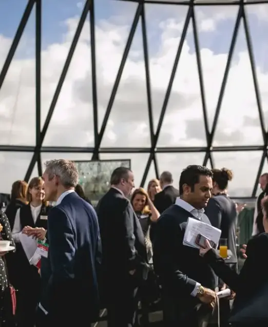 a group of people in a room