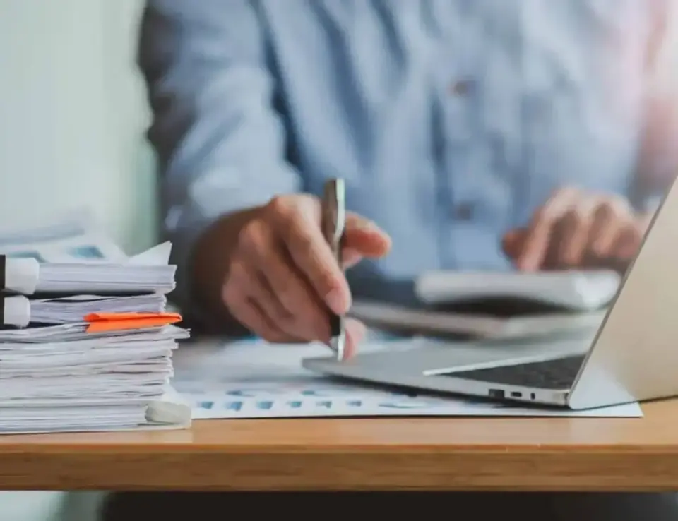 a person using a laptop