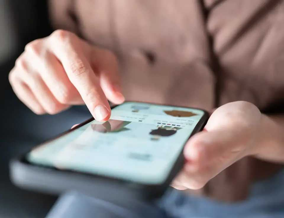 a person holding a phone