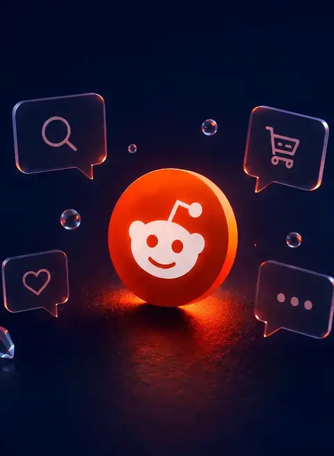 a red circle with a white face and transparent bubbles around it