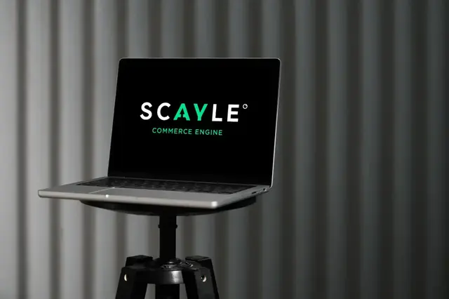 Scayle logo on laptop