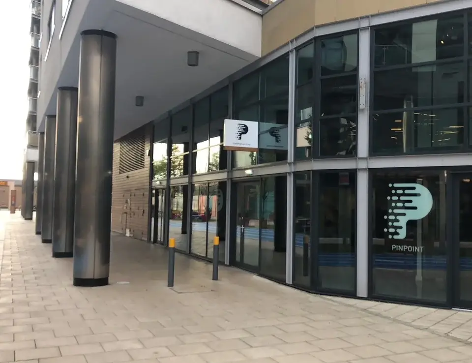 a building with glass windows