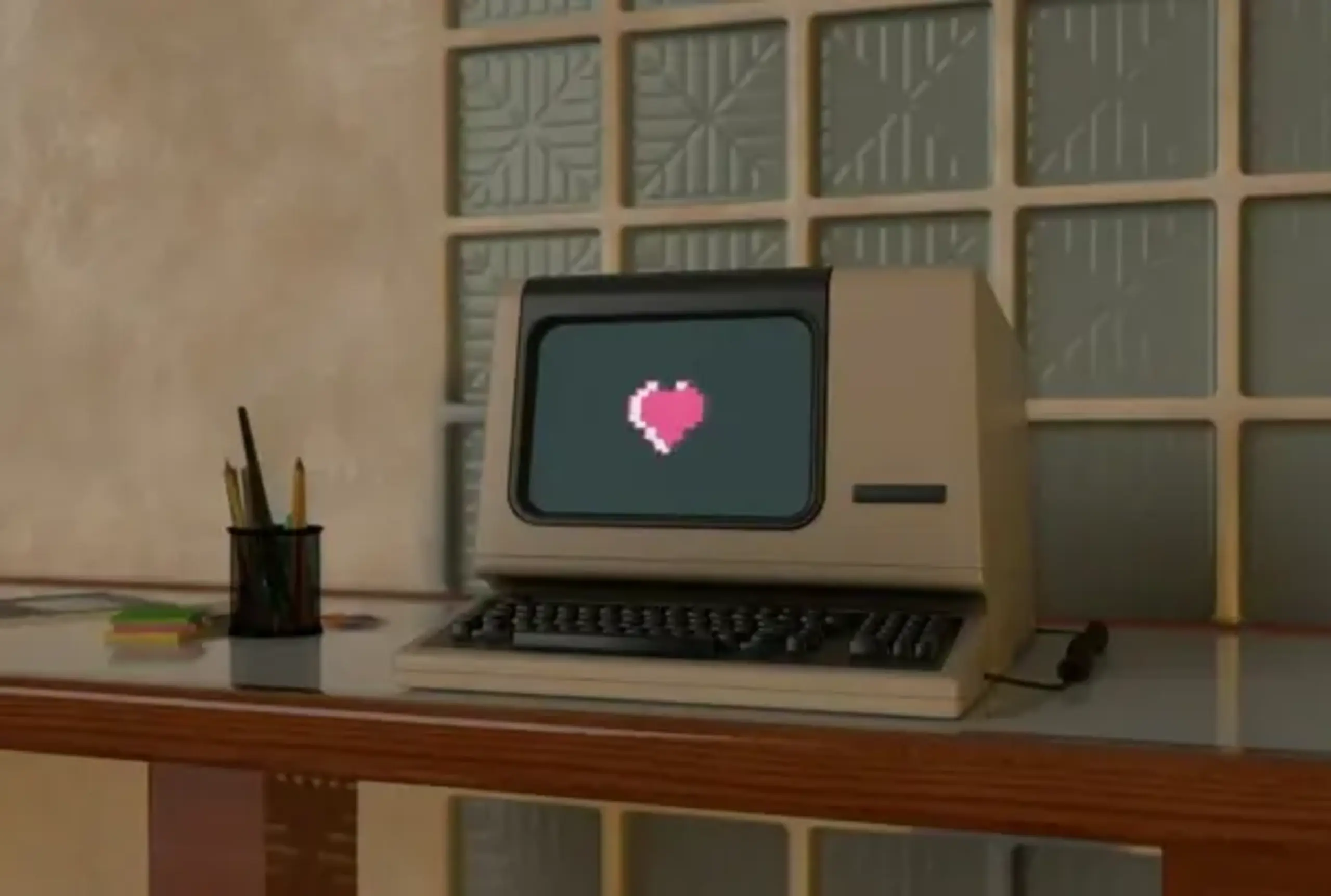 a computer on a desk