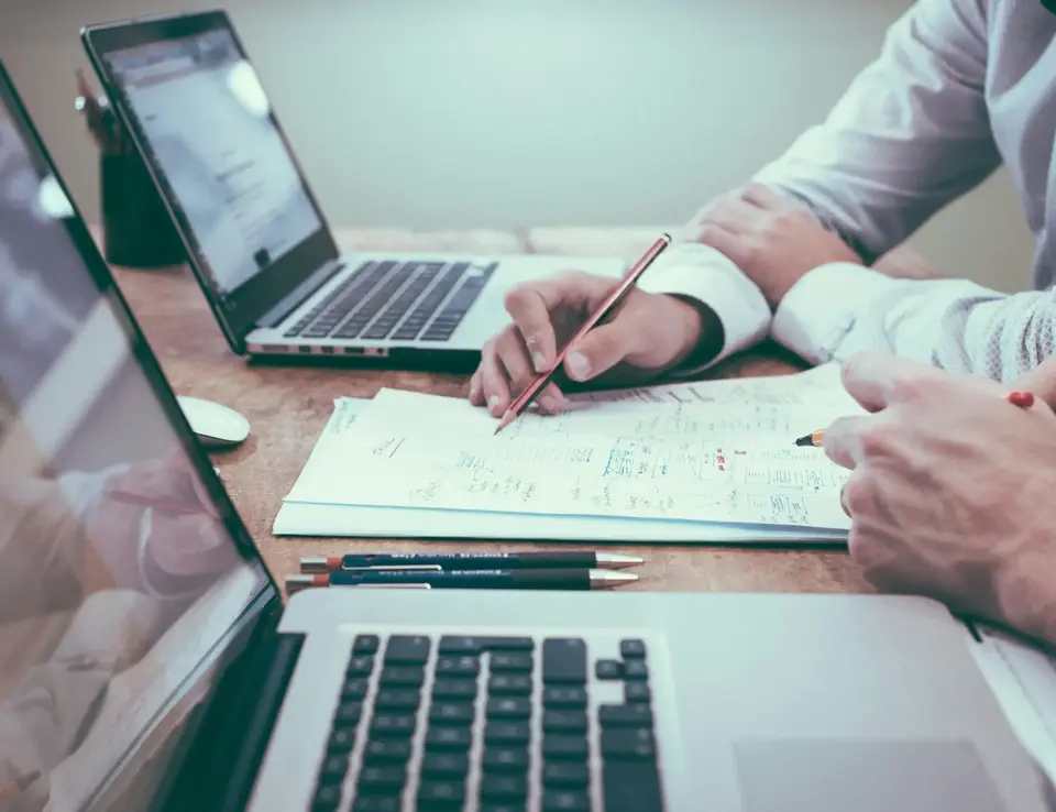 a group of people working on a project