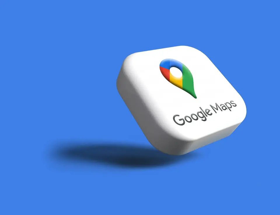 a white square with a logo on it