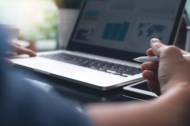 a person using a laptop
