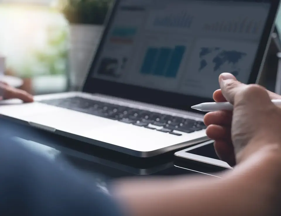 a person using a laptop